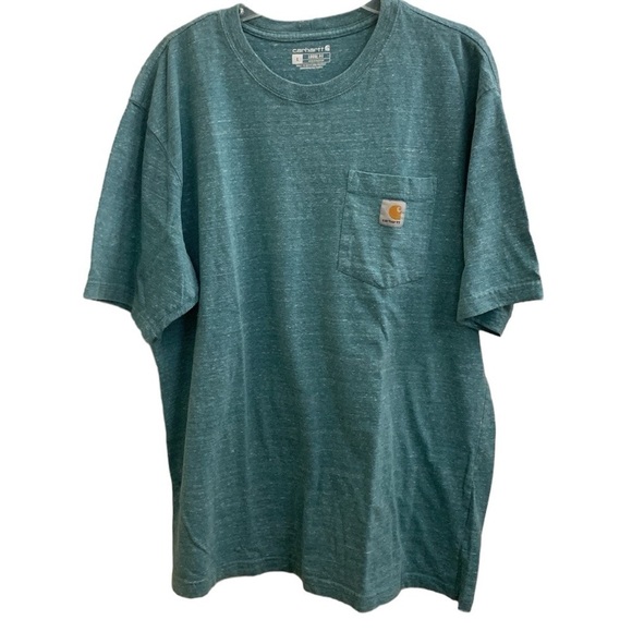 Carhartt Loose Fit Teal Blue Short‎ Sleeve Tee Shirt Size L - Picture 1 of 6